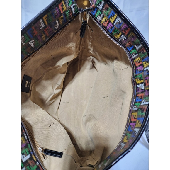 Fendi Multicolored Zucca Coated Canvas Large Roll Tote Bag - Picture 15 of 15